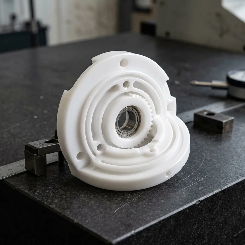 5 eksen CNC ile işlenmiş hassas POM-C (Delrin) parça